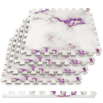 Purple Marble Foam Floor Tiles