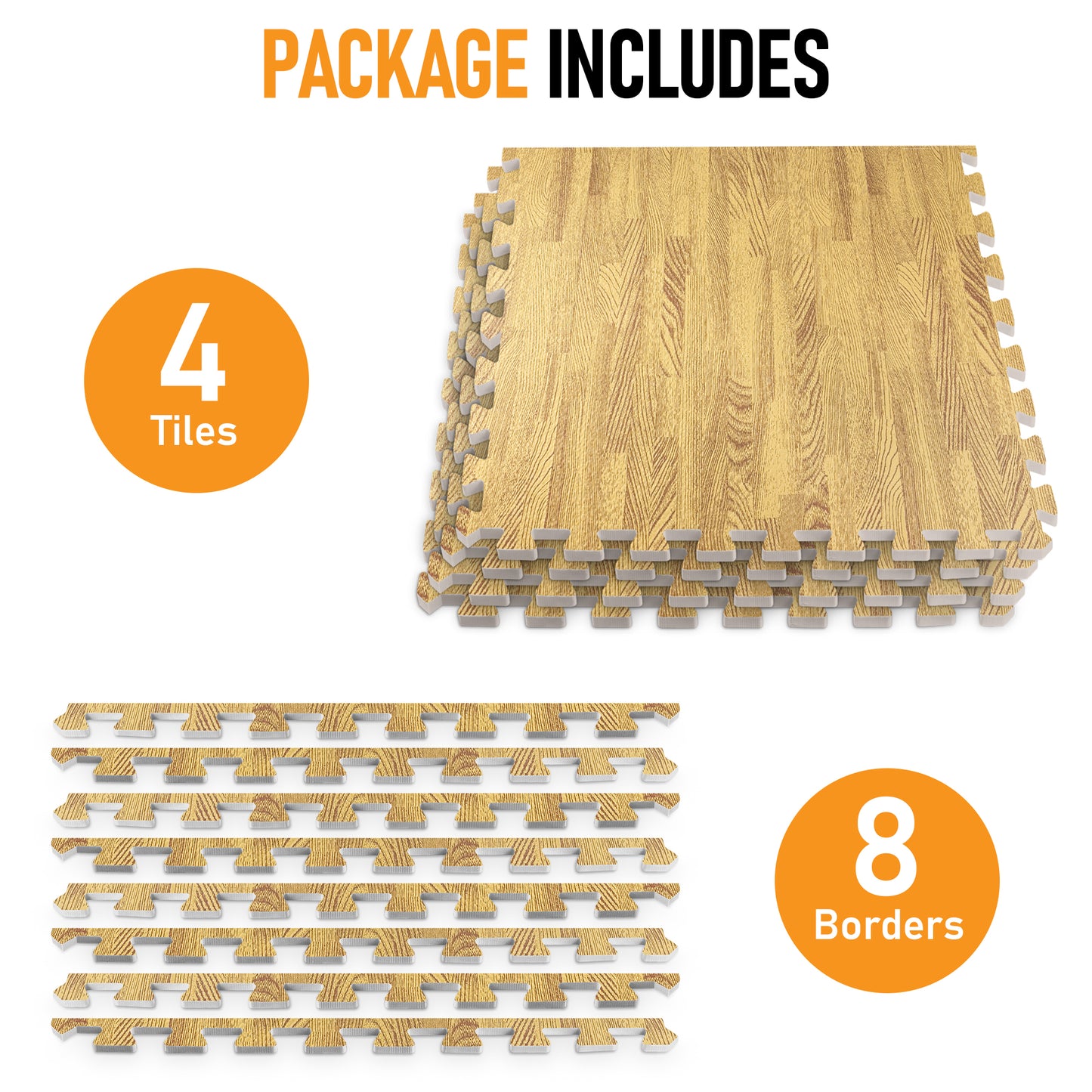 Medium Oak / 16 Sq Ft (4 Tiles)