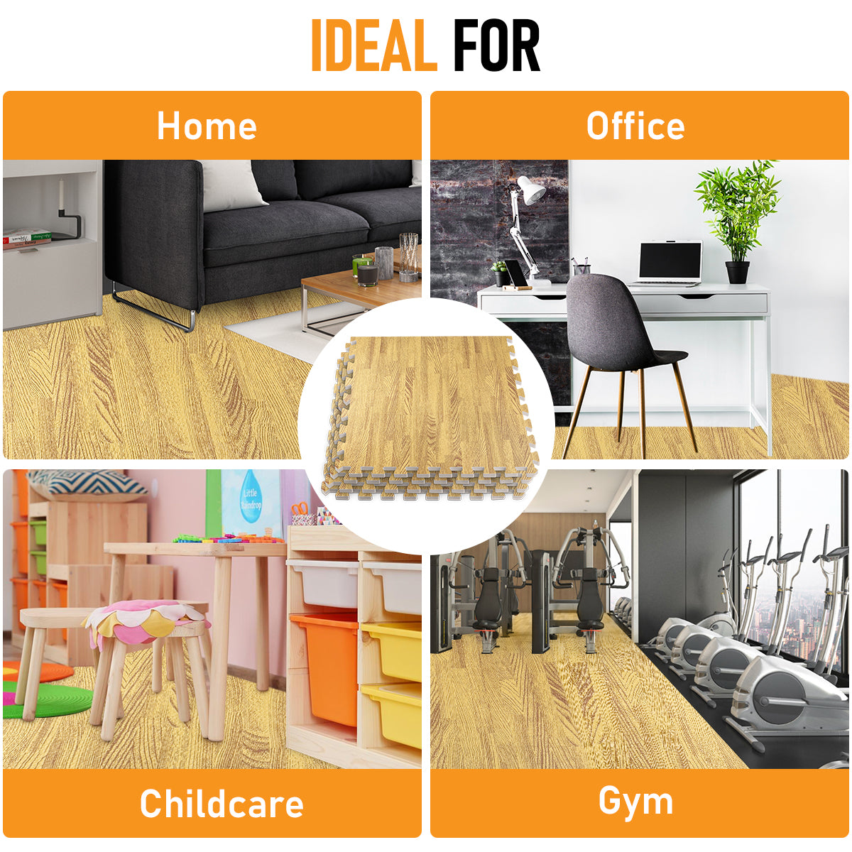 Medium Oak / 16 Sq Ft (4 Tiles)